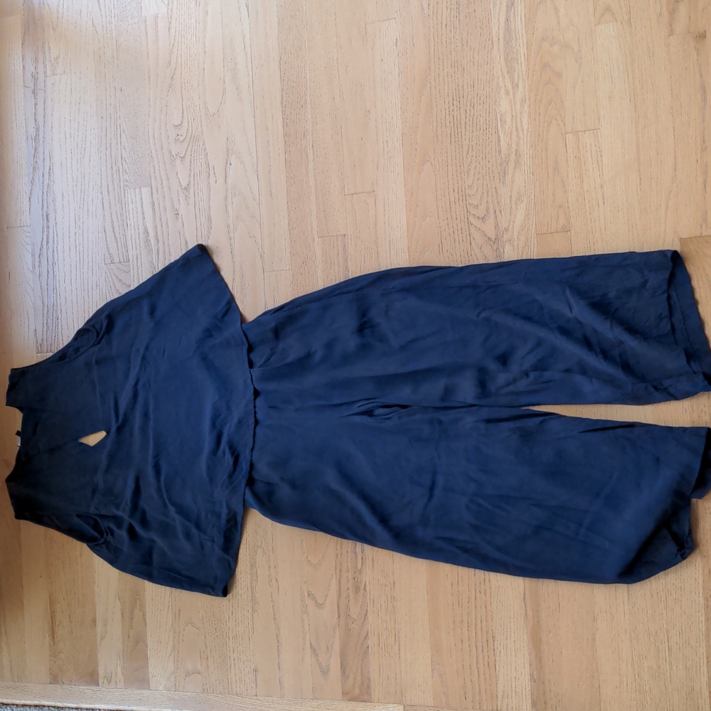Madewell Navy Open Back Jumpsuit